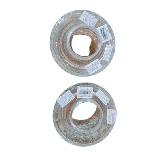 Yankee Candle Clear Crackle Glass Holder – Lemon‎ Floral Design Set of TWO - Picture 4 of 10